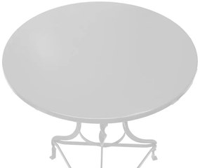 Τραπέζι Noah μεταλλικό λευκό Φ70x72εκ 70x70x72 εκ.