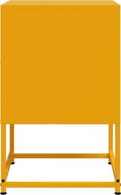 vidaXL Κομοδίνα 2 τεμ. Μουσταρδί 36x39x60,5 εκ. από Χάλυβα