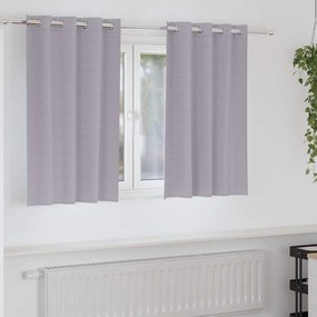 vidaXL Κουρτίνες με κουρτίνες 2 pcs Μεταλλικό Γκρι Πολυεστέρας