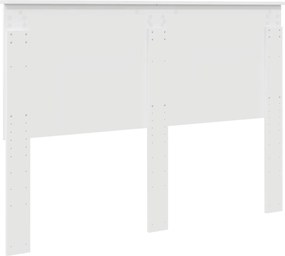vidaXL Κεφαλάρι με κεφαλάρι Λευκό 140 cm Επεξεργασμένο ξύλο