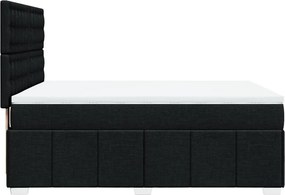 vidaXL Κρεβάτι Boxspring με Στρώμα Μαύρο 160x200 εκ. Υφασμάτινο