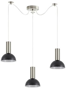Φωτιστικό Οροφής Τρίφωτο Homelighting 77-8465 Nickel/Black