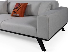 3-Seat Sofa-Bed Leon 3 Seater - Light Grey Light Grey