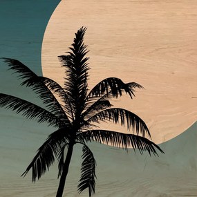 Palm Silhouette πίνακας διακόσμησης 29 x 29 x 0,60 εκ (21359) - MDF - 21359