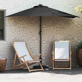 vidaXL Ομπρέλα Κήπου Μαύρο 294 x 150 x 224 εκ. ύφασμα