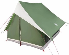 vidaXL Οικογενειακή Σκηνή Πράσινο και Λευκό 220 x 220 x 184 εκ