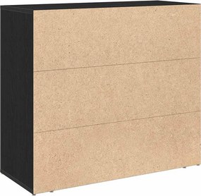 vidaXL Πλαϊνό γραφείο Μαύρη Οξυά 80 x 33 x 70 εκ. Επεξεργασμένο Ξύλο