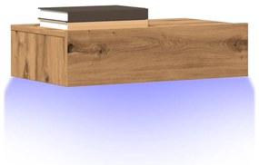 vidaXL Σετ ντουλάπι τηλεόρασης 2 τεμαχίων με φώτα LED Artisan Oak