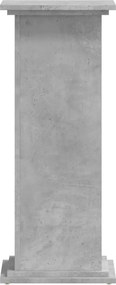 vidaXL Βάσεις Φυτών Γκρι Σκυρ. 33x33x80 εκ. Επεξεργασμένο Ξύλο