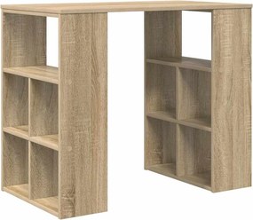 vidaXL Γραφείο με ράφι Δρύς Sonoma 90 x 50 x 75 εκ. Επεξεργασμένο ξύλο