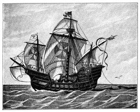 Εικονογράφηση Sea Ship Santa María of Christopher, mikroman6