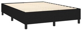 Πλαίσιο Κρεβατιού Boxspring Μαύρο 140x200 εκ. Υφασμάτινο - Μαύρο