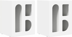 vidaXL Κομοδίνο 2 pcs Λευκό 40 x 35 x 50 εκ. Επεξεργασμένο ξύλο