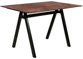 Τραπέζι Παραλ/μο Αλουμινίου Hpl 22514 120x80x75cm Black-Brown