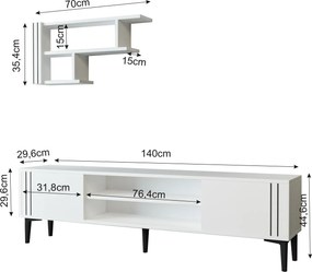 TV Unit Snow Set - White White