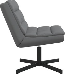 vidaXL Περιστρεφόμενη καρέκλα Γκρι 63 x 75 x 76 εκ Τεχνητό Δέρμα