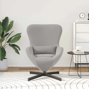 vidaXL Κάθισμα-αυγό Ανοιχτό γκρι 63 x 73 x 90 εκ ύφασμα