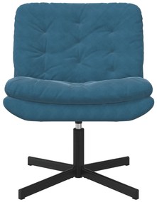 vidaXL Γυριστή Χαλαρωτική Καρέκλα Μπλε 63 x 75 x 76 εκ Βελούδο