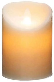 Διακοσμητικό Κερί Με Φλόγα Led 10x15cm White Plastic