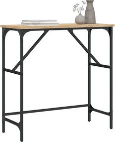 vidaXL Τραπέζι Κονσόλα Sonoma Δρυς 75x32x75 εκ. Επεξεργασμένο Ξύλο