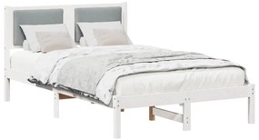 vidaXL Σκελετός Κρεβατιού με κεφαλάρι Ανοιχτό γκρι 120 x 190 cm