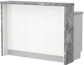 Πάγκος νησίδας Hudson-Μήκος: 135 εκ.-Λευκό-Siena Marble