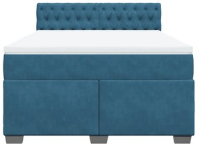 ΚΡΕΒΑΤΙ BOXSPRING ΜΕ ΣΤΡΩΜΑ ΜΠΛΕ 160X200 ΕΚ. ΒΕΛΟΥΔΙΝΟ 3288664