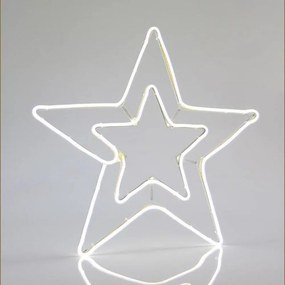 Φωτοσωλήνας Αστέρι Διπλό 600-23002 56x58cm 8000-12000K IP44 White