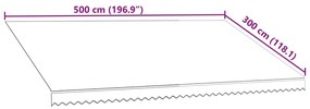 vidaXL Τεντόπανο Πορτοκαλί / Καφέ 500 x 300 εκ. από Καραβόπανο