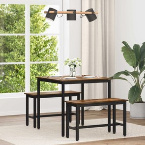 vidaXL Τραπεζαρίες 80 x 80 x 75 cm ΜΕΤΑΛΛΟ