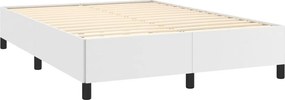 vidaXL Πλαίσιο Κρεβατιού χωρίς Στρώμα Λευκό 140x190 εκ. από Συνθετικό Δέρμα