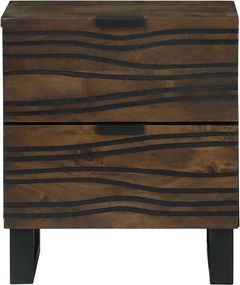 vidaXL Κομοδίνο Καρυδιά 40 x 33 x 46 εκ. Επεξεργασμένο Ξύλο