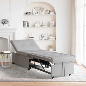 vidaXL Κρεβάτι καναπές Γκρι 194 x 67 x 37 εκ ύφασμα