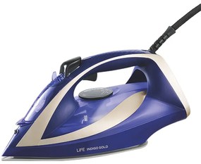 Life Indigo Gold Σίδερο Ατμού 3000W με Κεραμική Πλάκα και Συνεχόμενη Παροχή 30gr/min