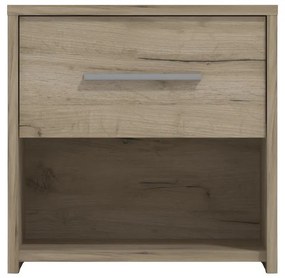 Σετ 2 Κομοδίνα Garona 2NO1F Grey Oak 42x33x42 εκ.