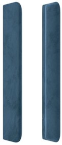 Κεφαλάρι με Πτερύγια Σκούρο Μπλε 103x16x118/128 εκ. Βελούδινο - Μπλε
