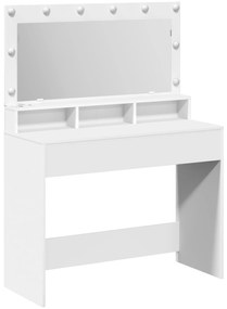 vidaXL Λευκό Μακιγιατοτραπέζι με LED Φώτα - 100x41x135 εκ
