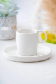 Σετ πορσελάνινων φλιτζανιών καφέ για 6 άτομα Λευκό