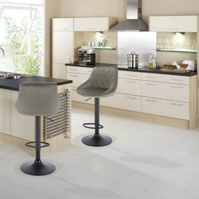 Σκαμπό μπαρ Velluto-Gkri (2) τεμάχια