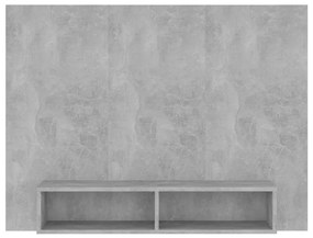 vidaXL Έπιπλο Τηλεόρασης Τοίχου Γκρι Σκυρ. 120x23,5x90 εκ. Μοριοσανίδα