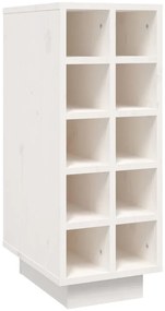 vidaXL Κάβα Κρασιών Λευκή 23 x 34 x 61 εκ. από Μασίφ Ξύλο Πεύκου