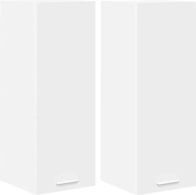 vidaXL Κρεμαστό ντουλάπι με αποθήκευση 2 pcs Λευκό 30 x 31 x 80 εκ.