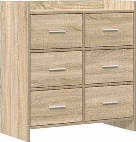 vidaXL Πλαϊνό γραφείο Sonoma Δρυς 75 x 33 x 80 εκ Επεξεργασμένο Ξύλο