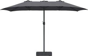 vidaXL Ομπρέλα Κήπου Ανθρακί 385 x 209 x 244 εκατοστά