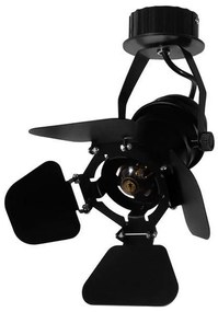 Φωτιστικό Οροφής - Πλαφονιέρα Chicago 01371 1xE27 20x20x27,5cm Black GloboStar