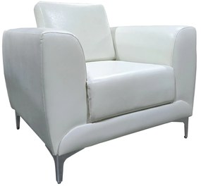 Πολυθρόνα ArteLibre ELFRIC Λευκό PU 89x81x81cm