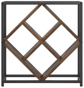 vidaXL Ραφιέρα Κρασιού Καπνιστή Δρυός 51x18x52,5 εκ. Κατασκευασμένο Ξύλο
