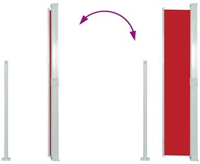 vidaXL Σκίαστρο Πλαϊνό Συρόμενο Κόκκινο 140 x 300 εκ.