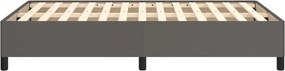 vidaXL Πλαίσιο Κρεβατιού χωρίς στρώμα Γκρι 120x190 εκ.Συνθ. Δέρμα