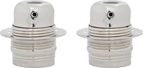 vidaXL Λαμπτήρες 2 τεμ Σατινέ Νικέλιο E27